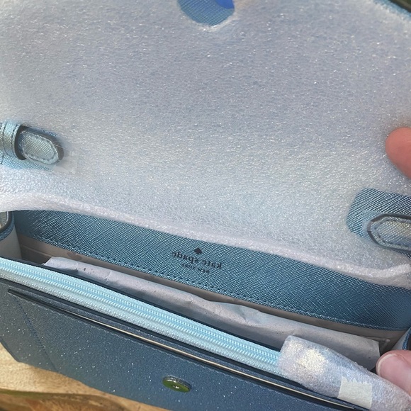 NWT Kate Spade Flap Cross Body Frosty Sky - Picture 8 of 8